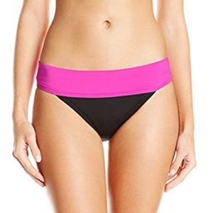 CALVIN KLEIN Logo Bikini Swim Bottoms Fuchsia